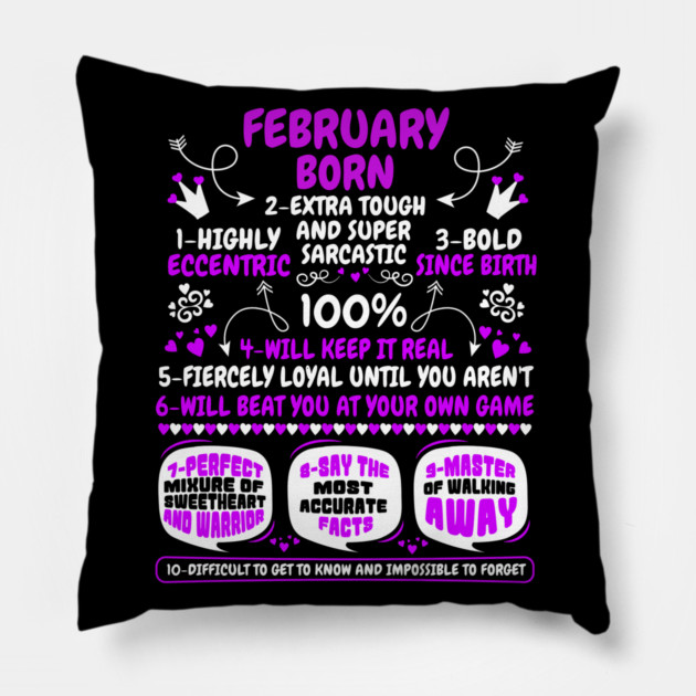 February Born Pillow by MCALTees