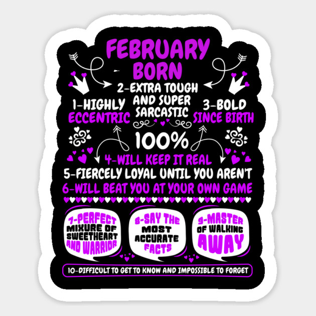 February Born Sticker by MCALTees