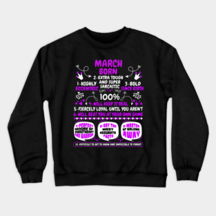 March Born Crewneck Sweatshirt