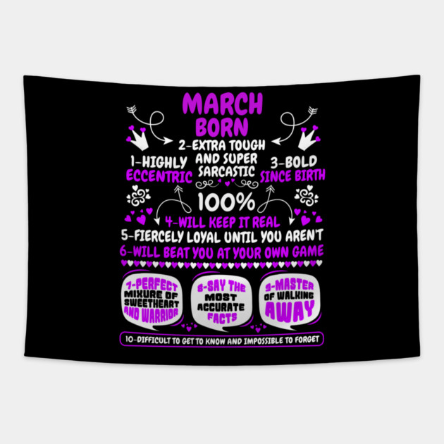 March Born Tapestry by MCALTees