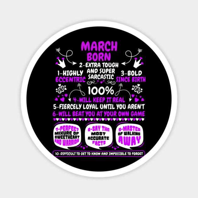 March Born Magnet by MCALTees