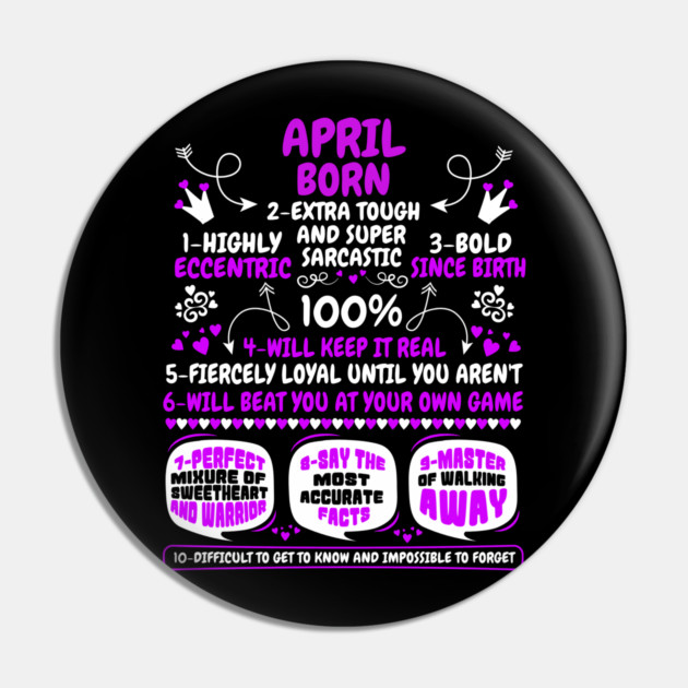 April Born Pin by MCALTees