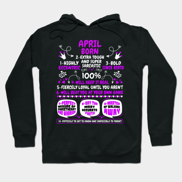 April Born Hoodie by MCALTees