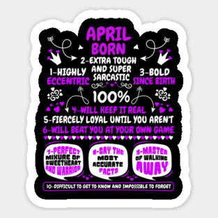 April Born Sticker