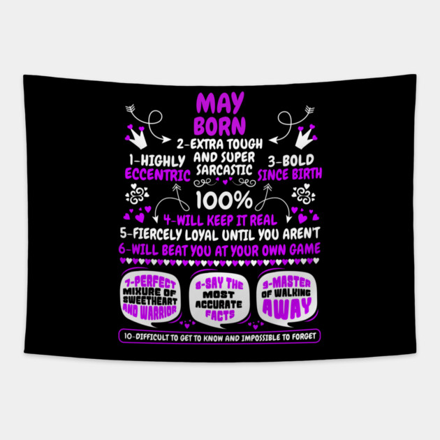 May Born Tapestry by MCALTees