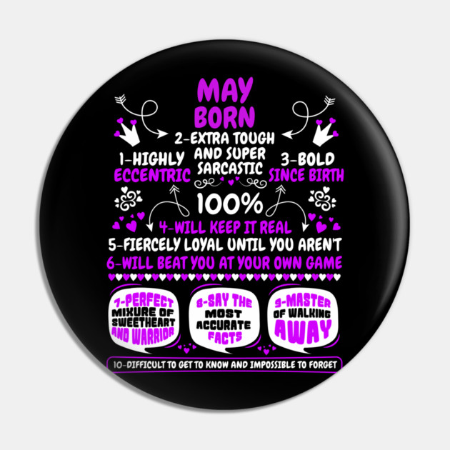 May Born Pin by MCALTees
