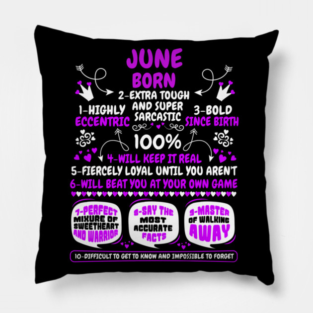 June Born Pillow by MCALTees