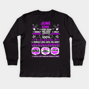 June Born Kids Long Sleeve T-Shirt