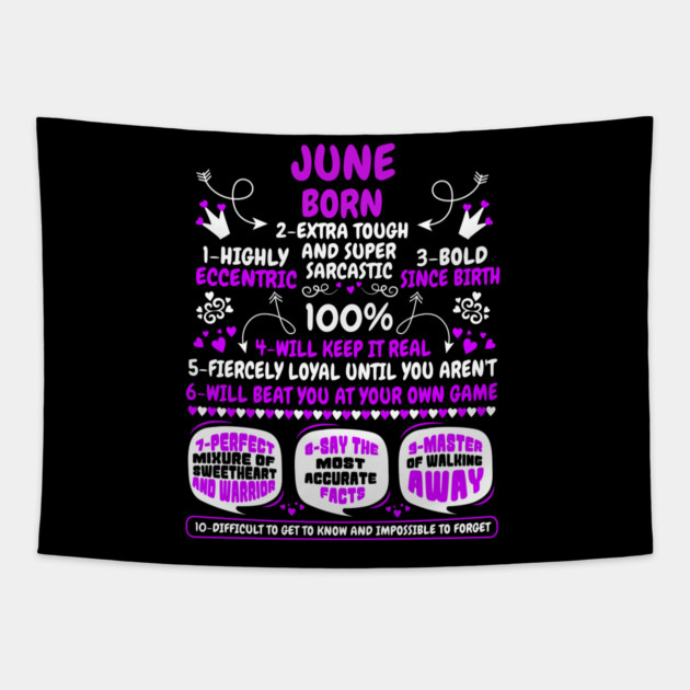 June Born Tapestry by MCALTees
