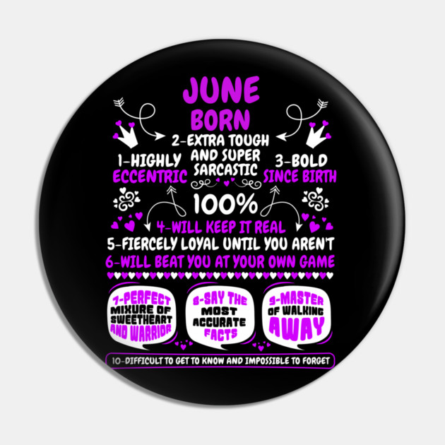 June Born Pin by MCALTees