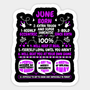 June Born Sticker