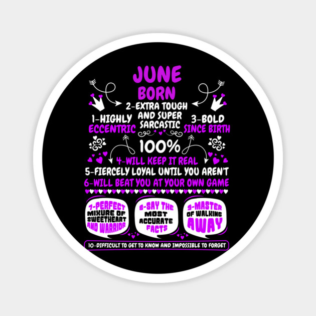 June Born Magnet by MCALTees