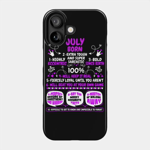 July Born Phone Case by MCALTees
