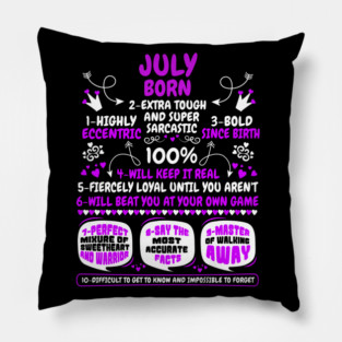 July Born Pillow
