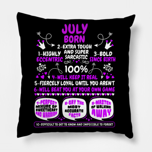 July Born Pillow by MCALTees