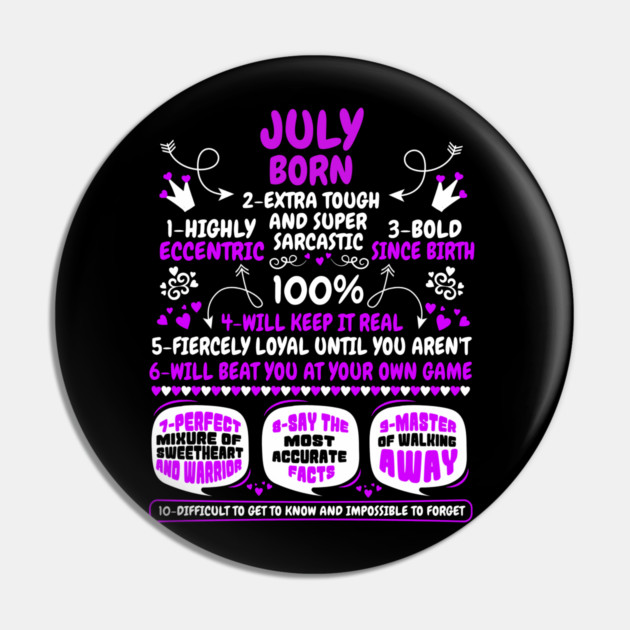 July Born Pin by MCALTees