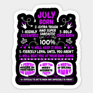 July Born Sticker