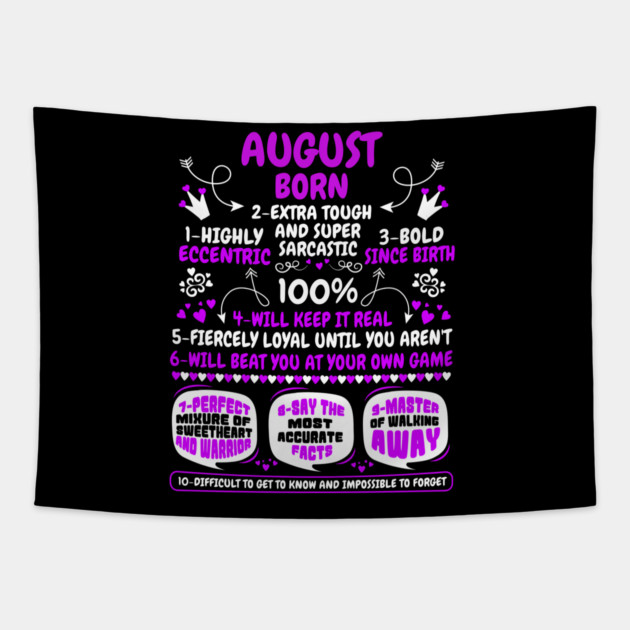 August Born Tapestry by MCALTees