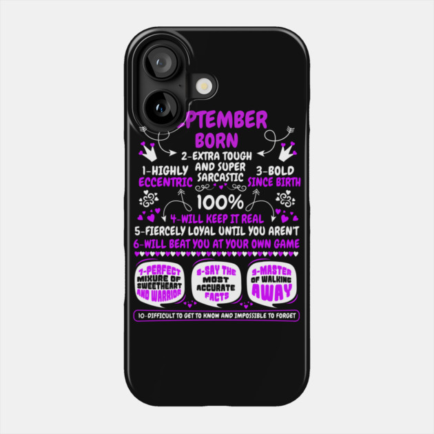 September Born Phone Case by MCALTees