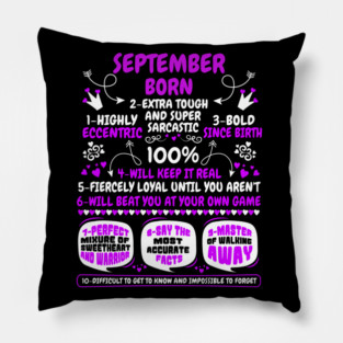 September Born Pillow