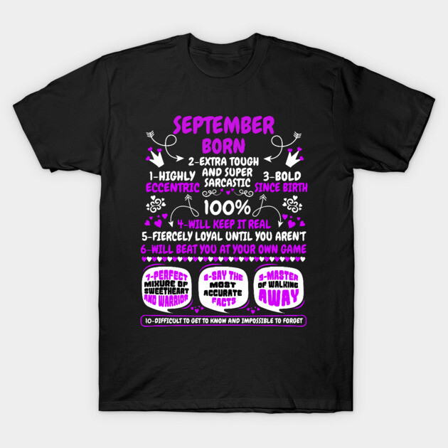 September Born T-Shirt by MCALTees