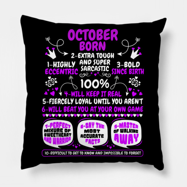 October Born Pillow by MCALTees