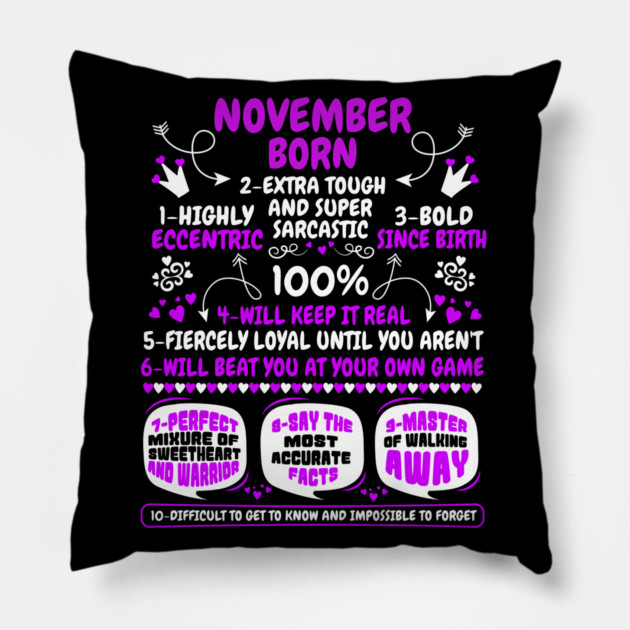 November Born Pillow by MCALTees