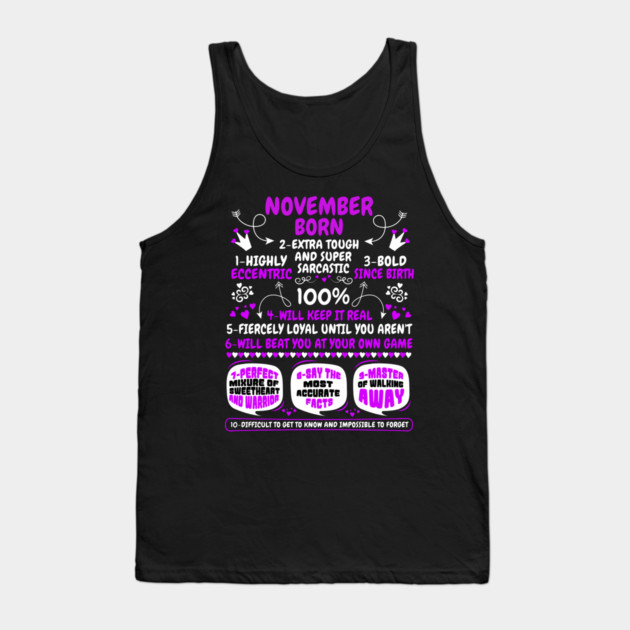 November Born Tank Top by MCALTees