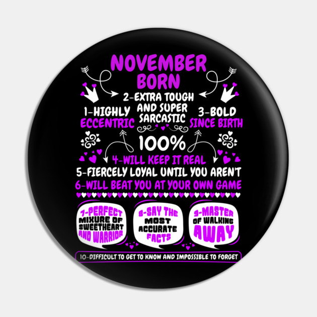 November Born Pin by MCALTees