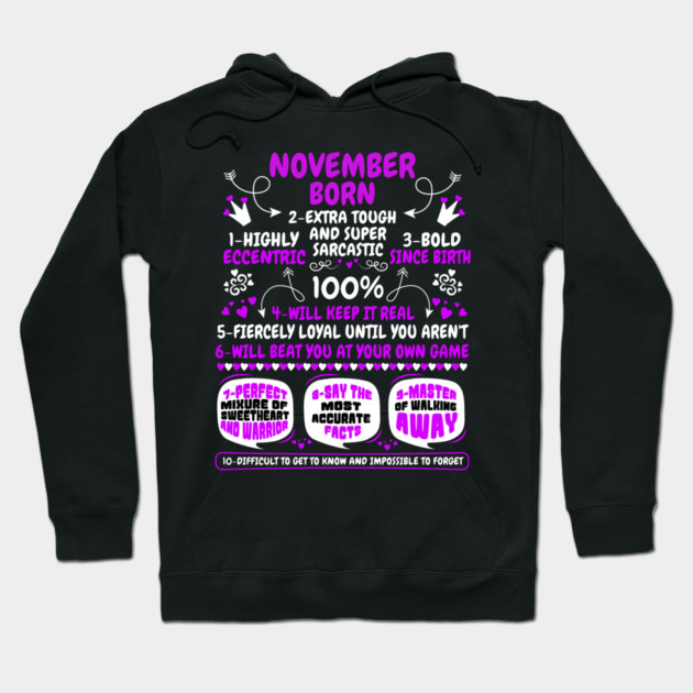 November Born Hoodie by MCALTees