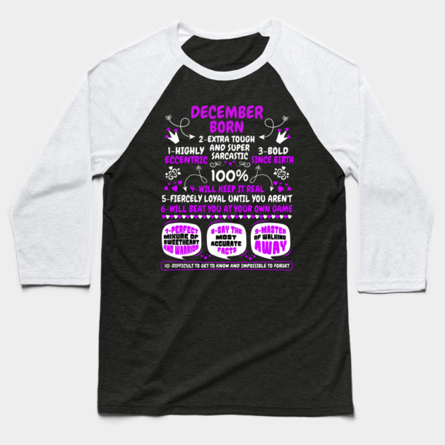 December Born Baseball T-Shirt by MCALTees