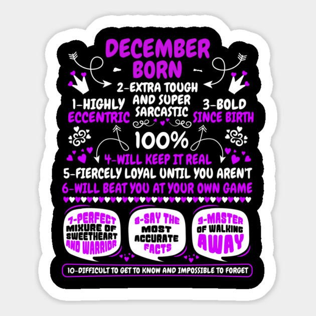 December Born Magnet by MCALTees