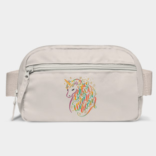 Embrace Your Inner Unicorn Unique Colorful Hand Lettering Design Bag