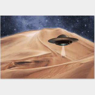 ALIEN DESERT ABDUCTION Posters and Art