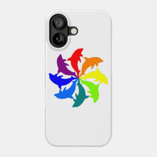 Dolphin Color Wheel Phone Case