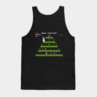 merry christmas retro pixel video game Tank Top