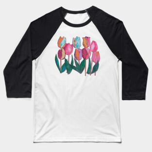 Colorful tulips Baseball T-Shirt