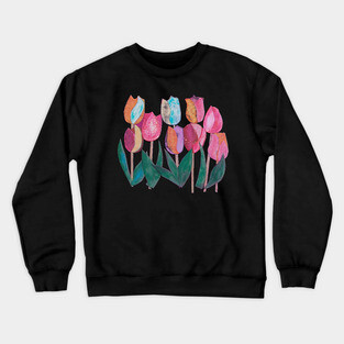 Colorful tulips Crewneck Sweatshirt