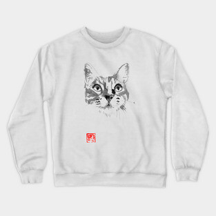 cat face Crewneck Sweatshirt