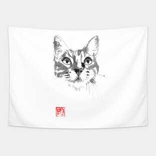 cat face Tapestry