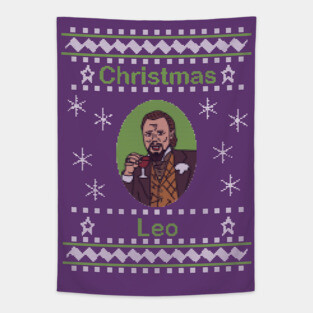 Christmas Humor Leo Ugly Christmas Sweater Tapestry