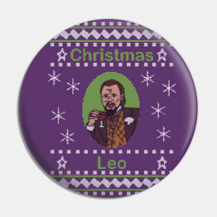 Christmas Humor Leo Ugly Christmas Sweater Pin