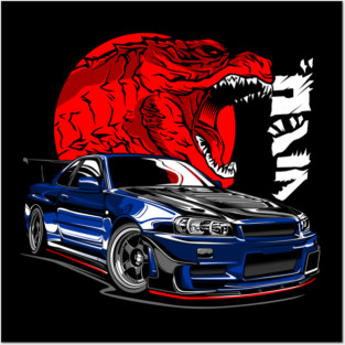 Nissan GT-R R34 Posters and Art