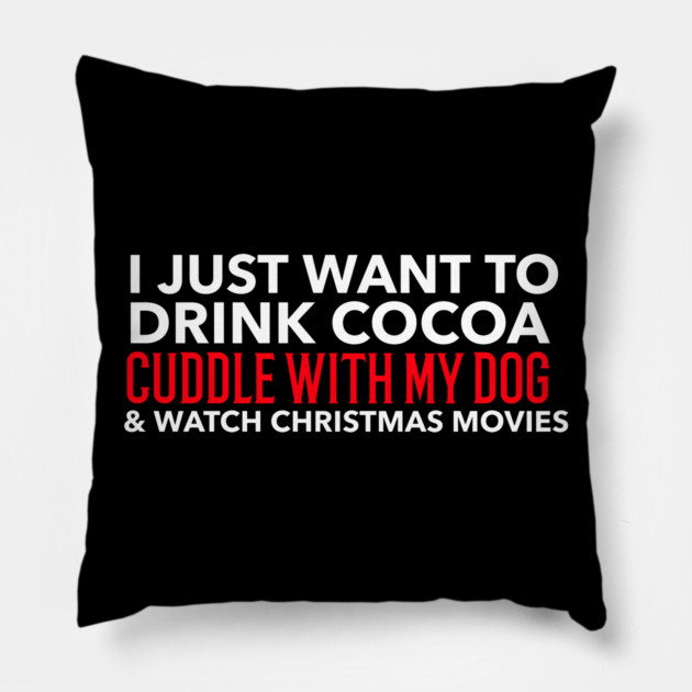 Cocoa, Dogs, and Xmas Pillow by MCALTees