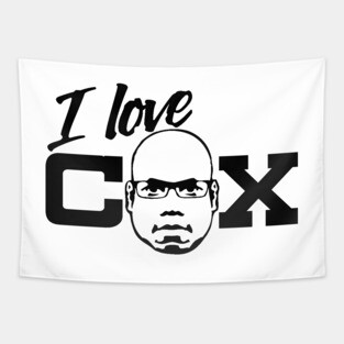 OH YES! OH YES! - Carl Cox Black Print Tapestry