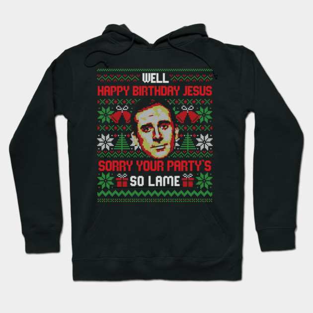 Happy Birthday Jesus Funny Ugly Sweater Hoodie by eduely