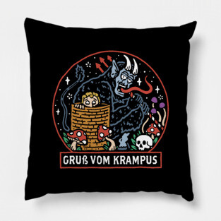 Gruß vom Krampus Pillow