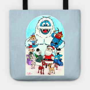 Rudolph the Red Nosed Reindeer Family Portrait Tote