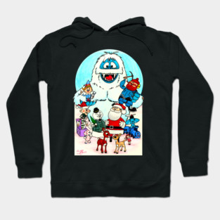 Rudolph the Red Nosed Reindeer Family Portrait Hoodie