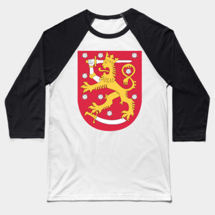Coat of arms of Finland Baseball T-Shirt